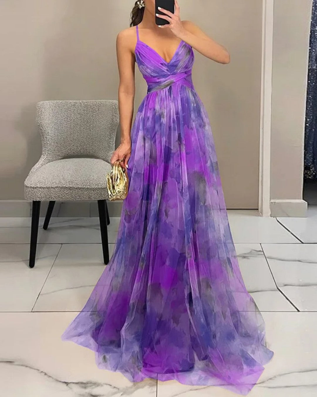 Giselle | Vestido maxi encantado com padrão floral