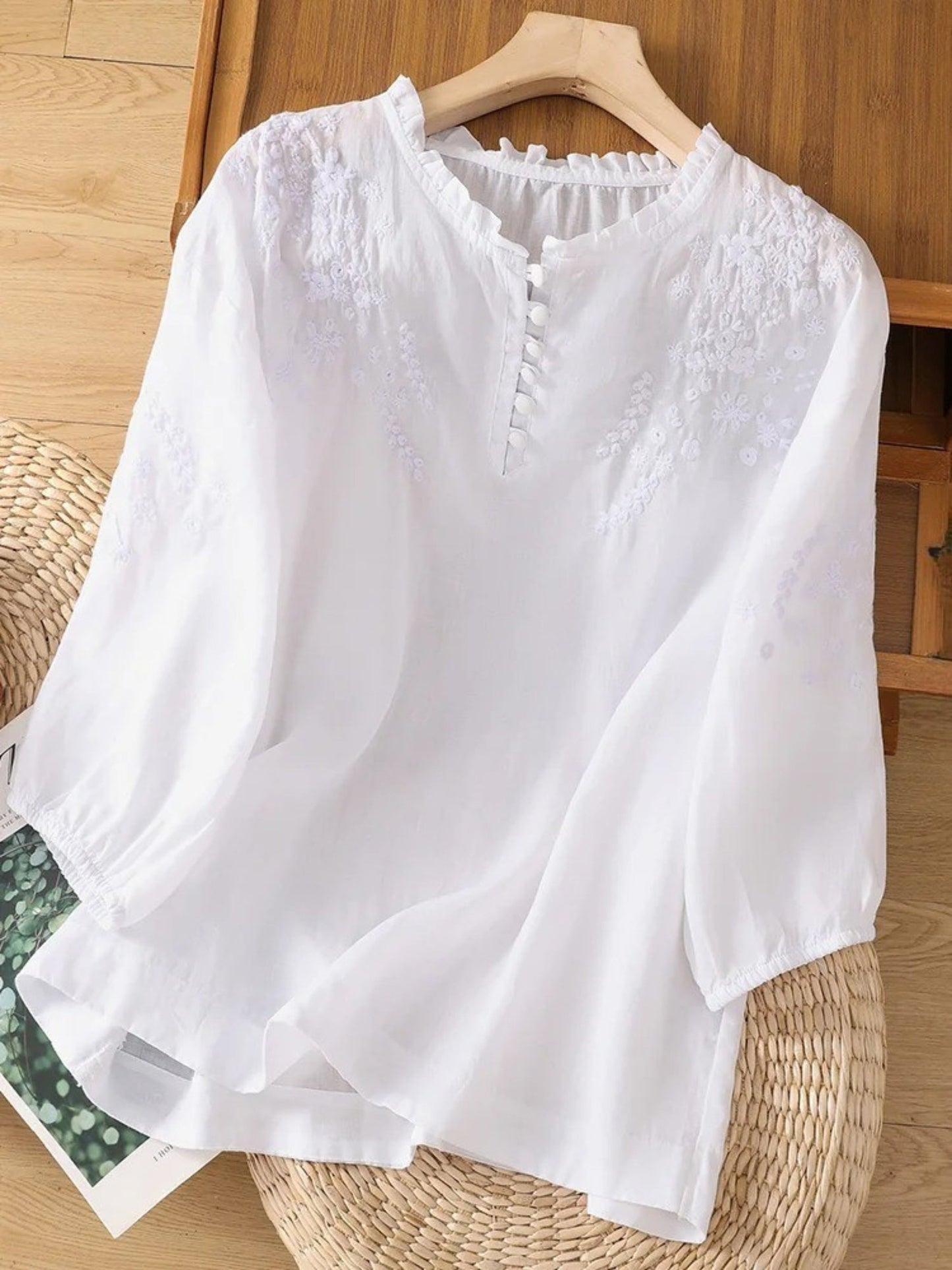 Cassiana - Blusa de Algodão e Linho