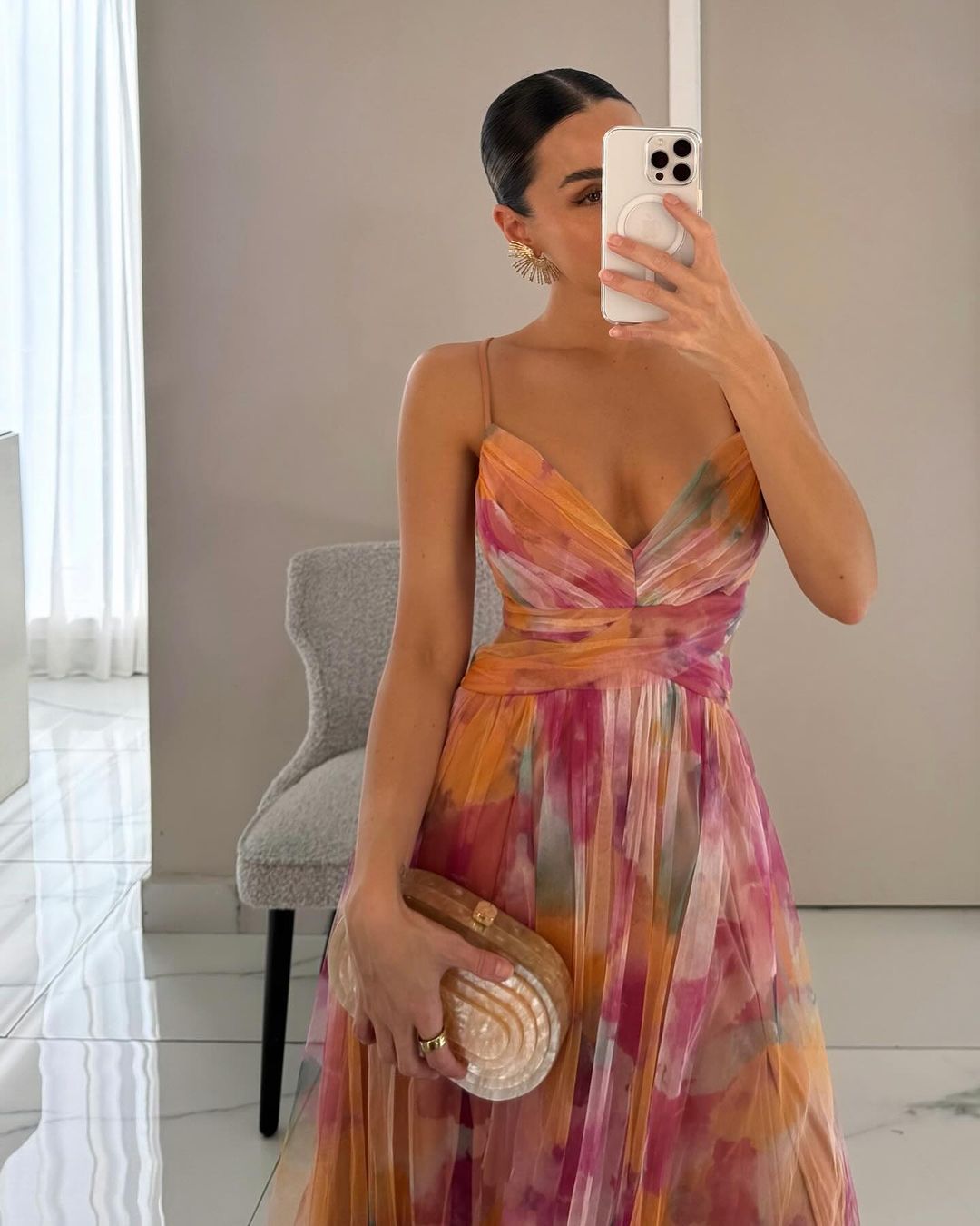 Éléonore | Vestido Longo Fluido Florido