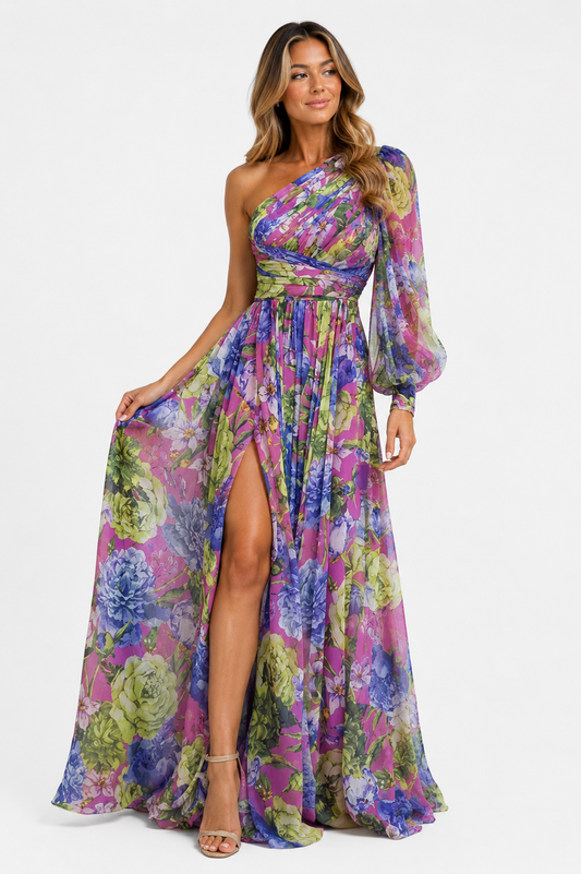 Filippa | Vestido assimétrico de uma só manga