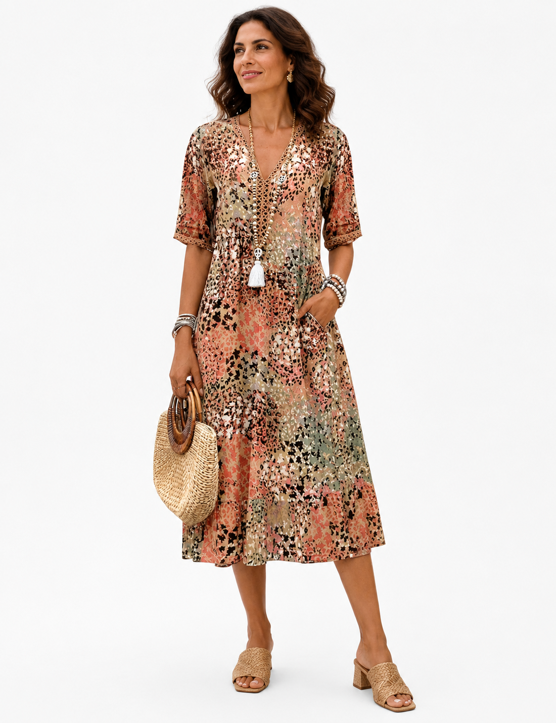 Iris – Vestido fluido leve com efeito lisonjeiro