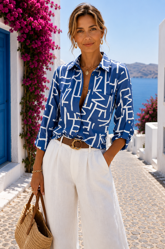 Romina - Blusa de gola clássica