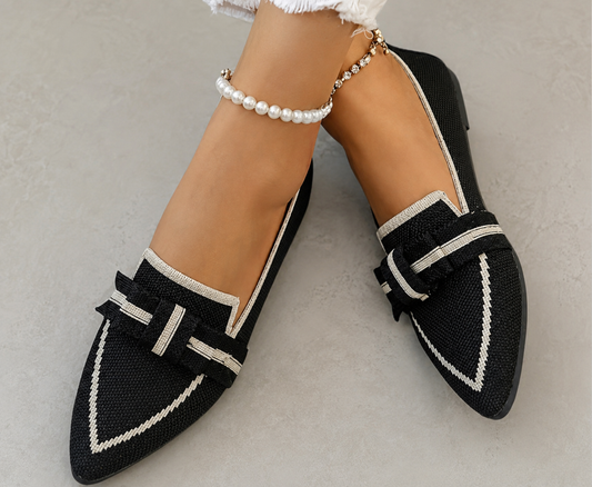Dalva - Sapatos rasos para mulher com nó