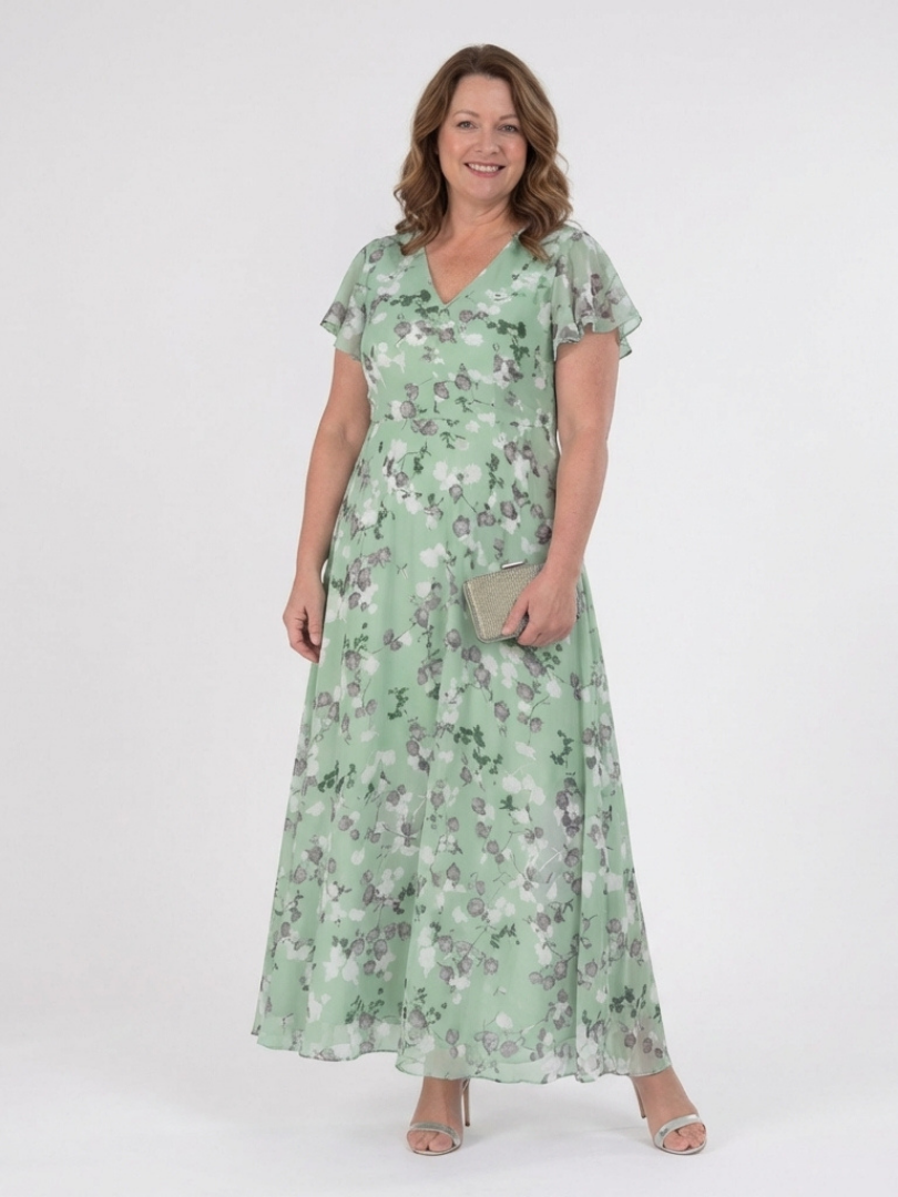Noémie | Vestido Maxi em Chiffon Floral