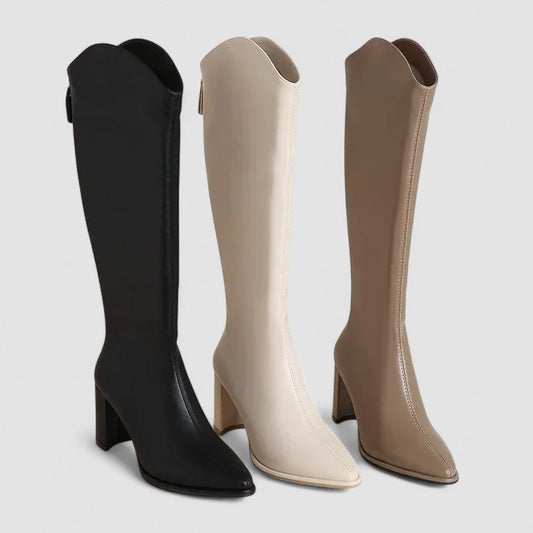 Hilda - Botas de salto Grosso e Elegância para o Inverno