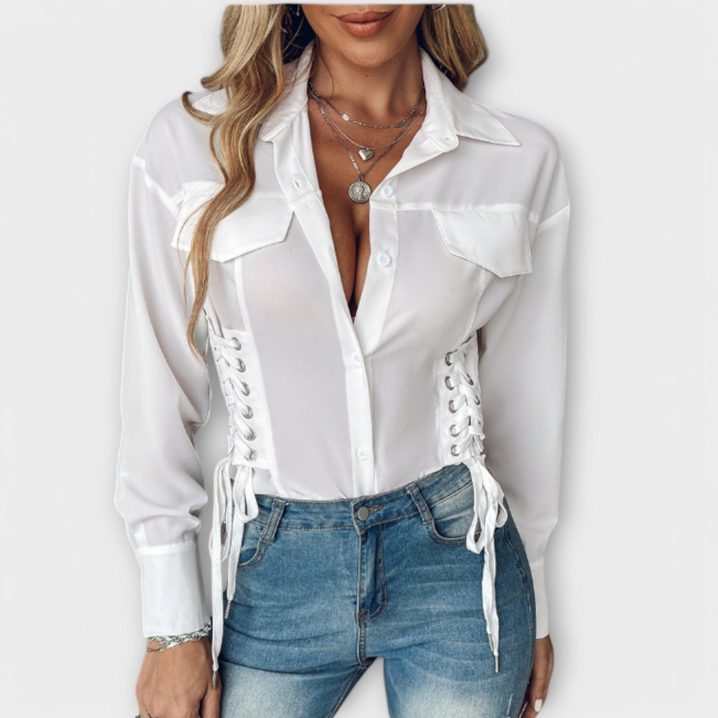 Natália - Blusa de manga comprida