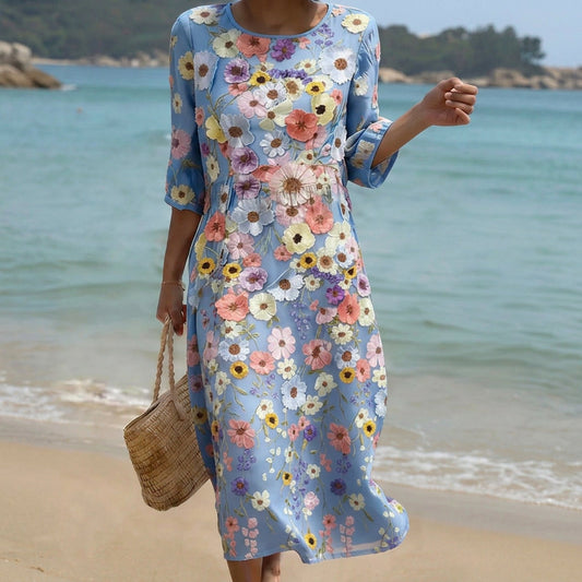 Mel - Vestido Midi Confortável e Elegante
