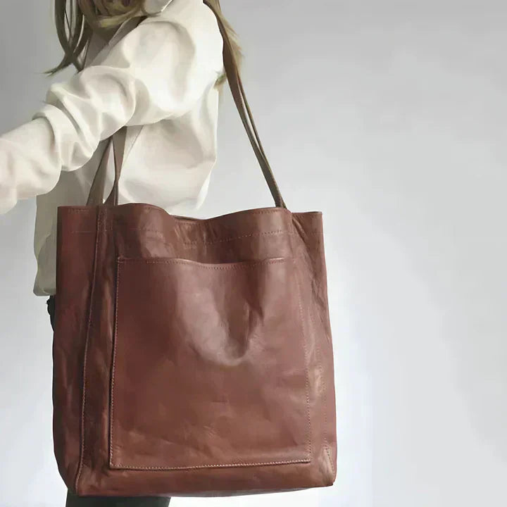 Elle - Bolsa de ombro clássica em pele