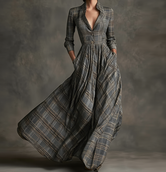 Manuelle | Vestido xadrez Chic