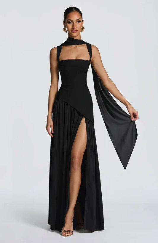 ZAFIRA | Vestido longo efeito laqueado
